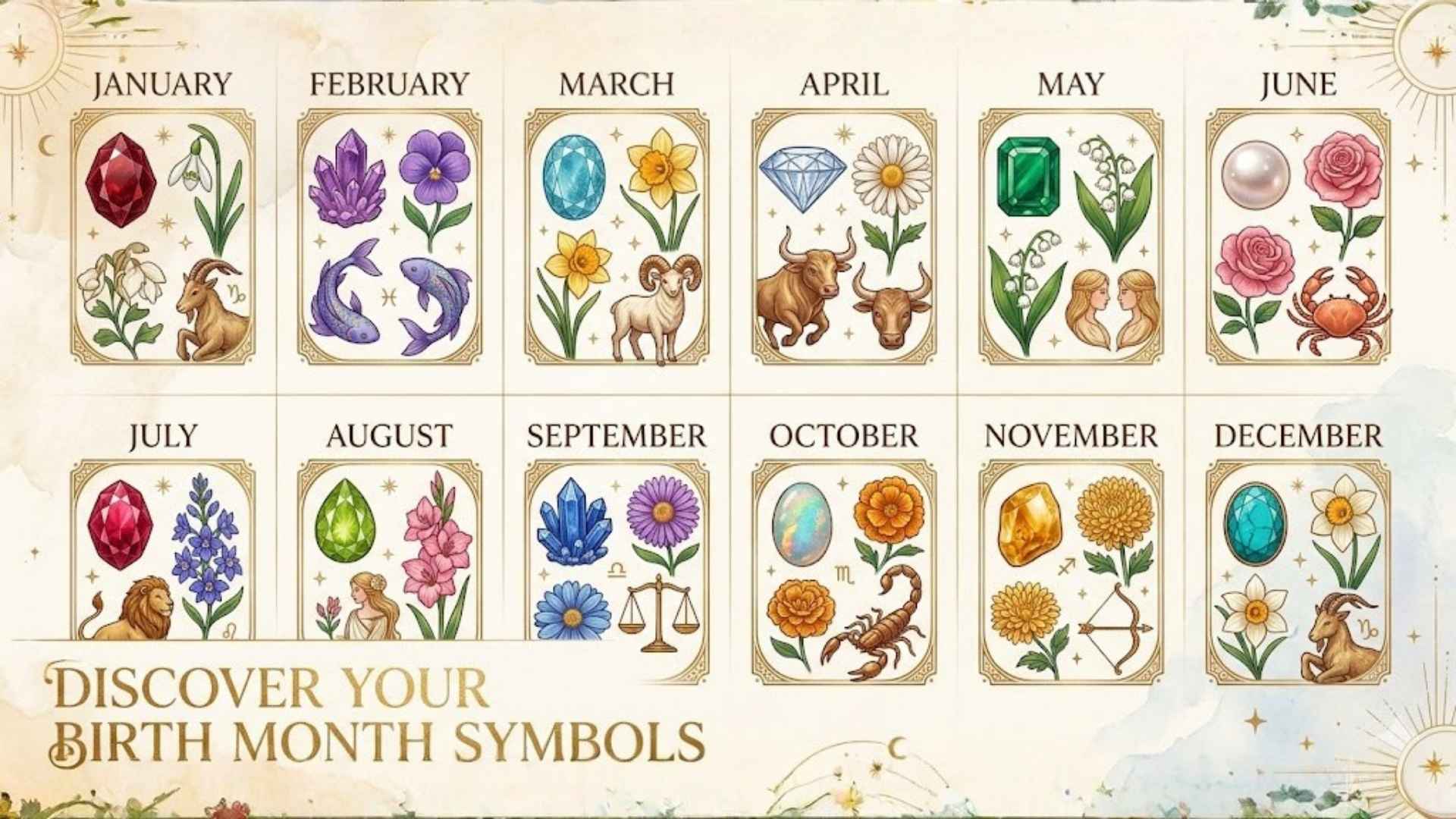 Birth Month Symbols