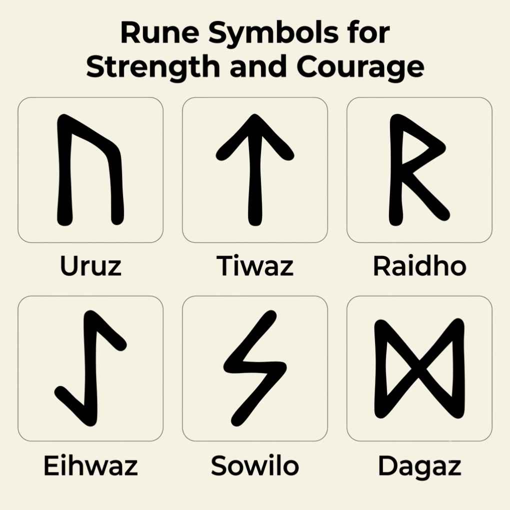 Rune Symbols for Strength and Courage